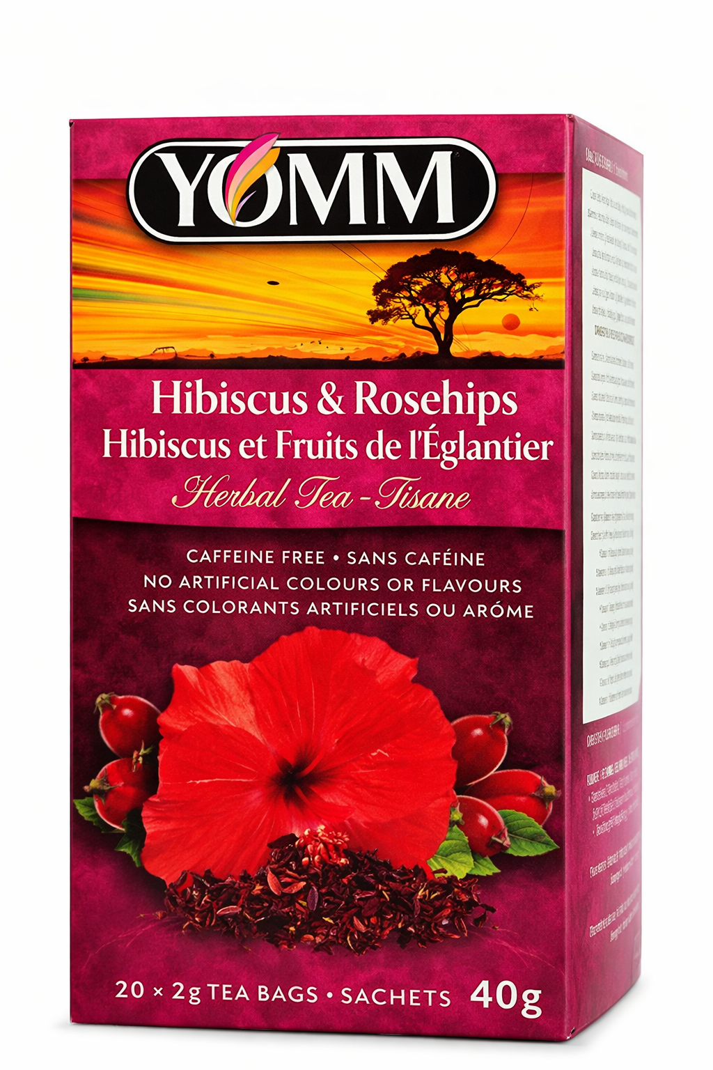 YOMM Hibiscus & Rosehips Teabags